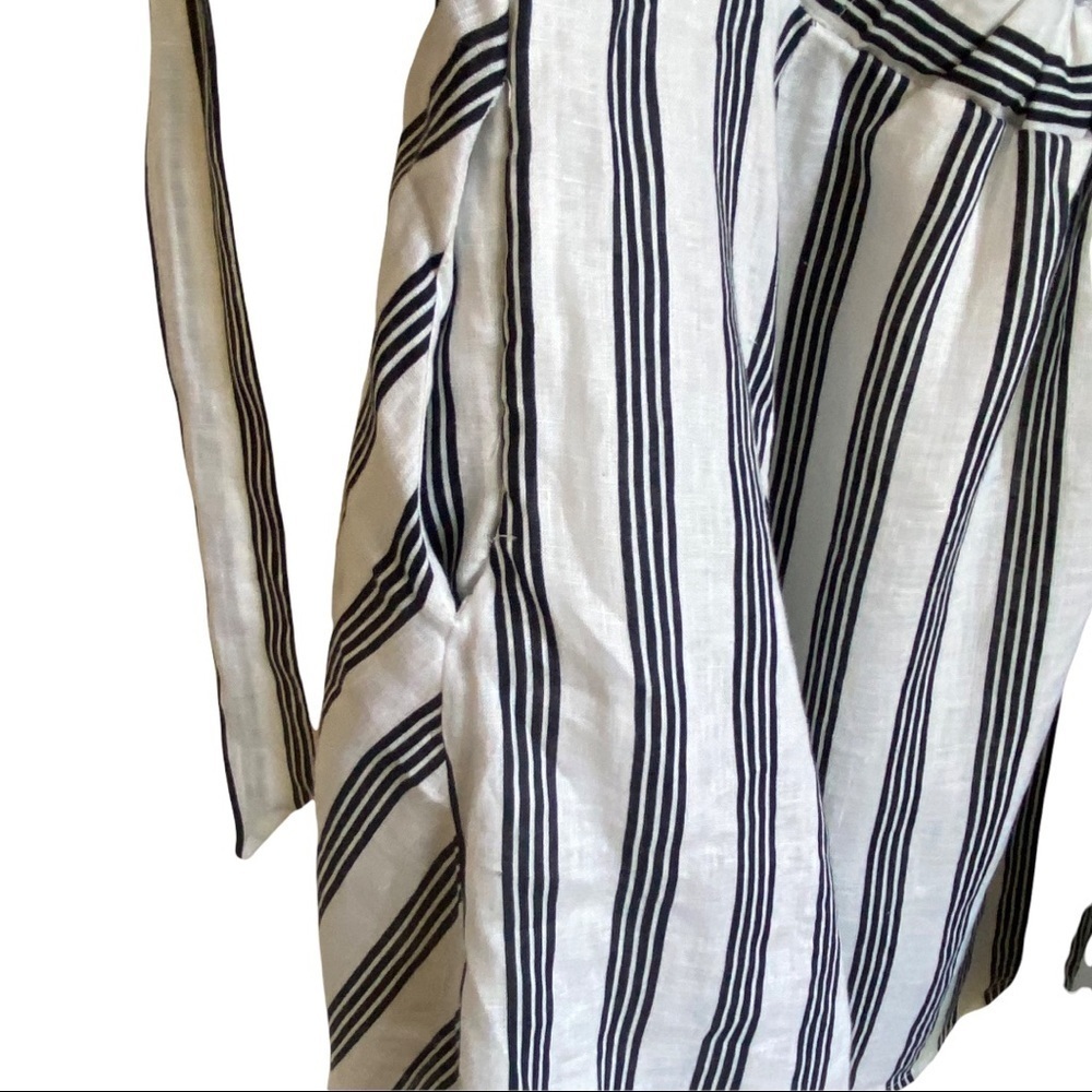 Mello‎ Day Faux Wrap Striped Linen Dress Size Small - Picture 7 of 11